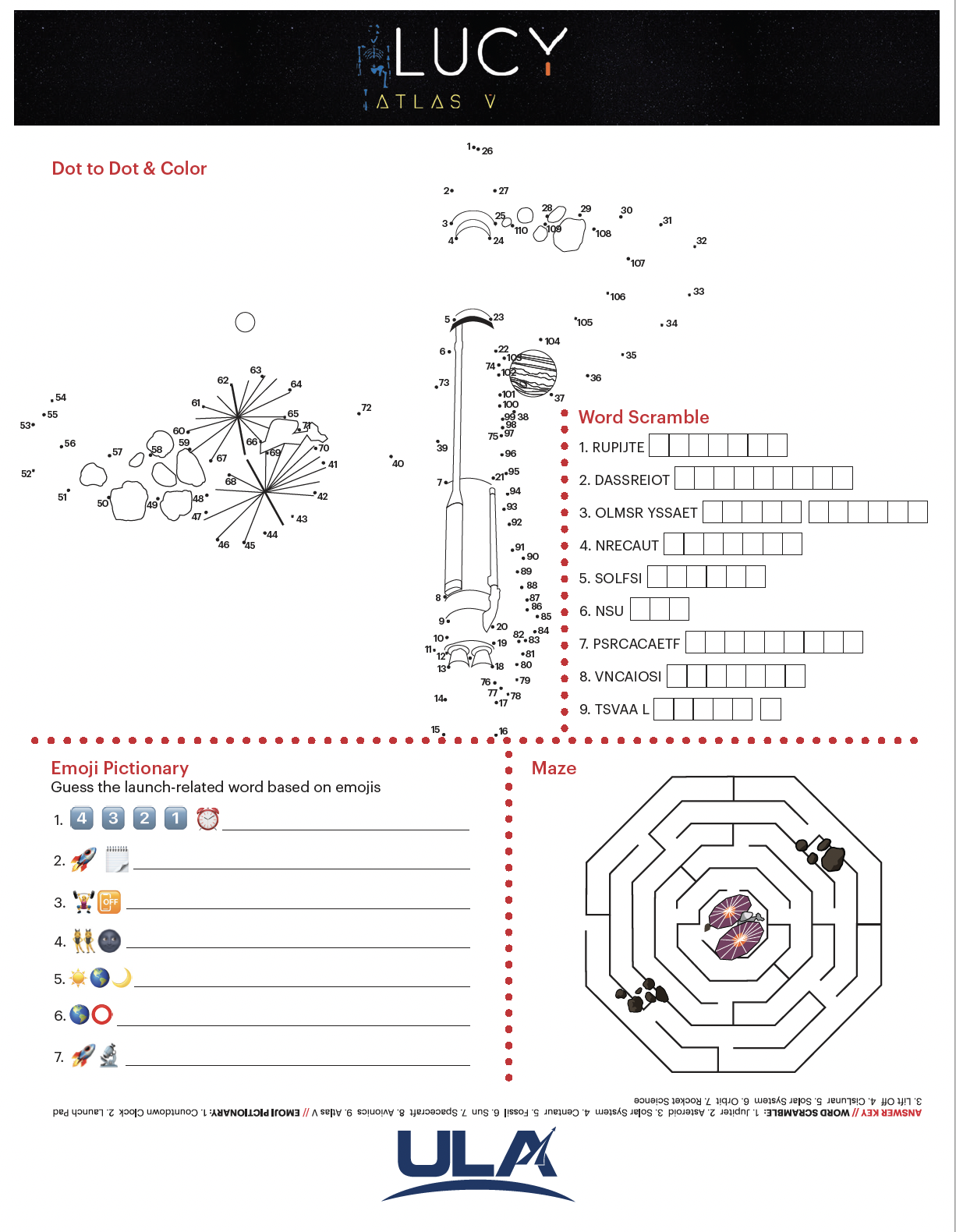 lucy activity sheet